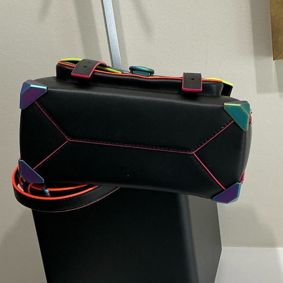 Michael Kors Black Satchel with Rainbow Accents - Picture 4 of 5